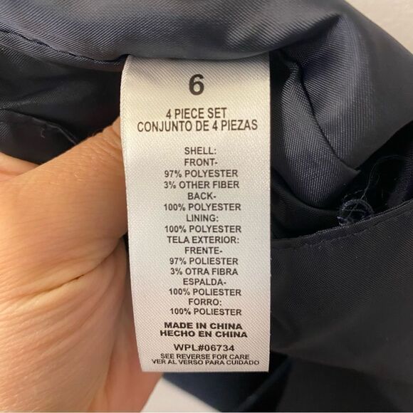 Boys kids youth Navy blue pin stripe formal dress up vest suit Jacket size 6 - Picture 6 of 6